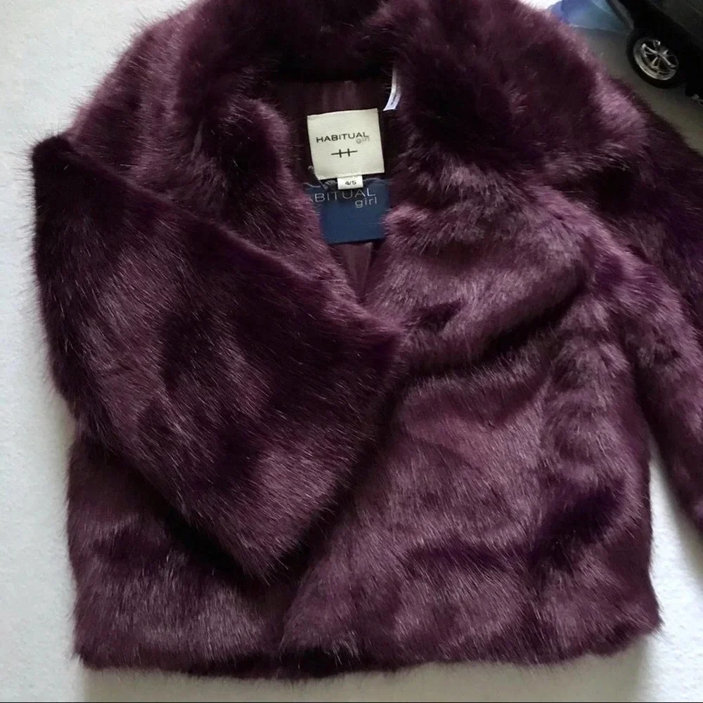 Habitual NWT Faux Fur Coat for Girls 4/5